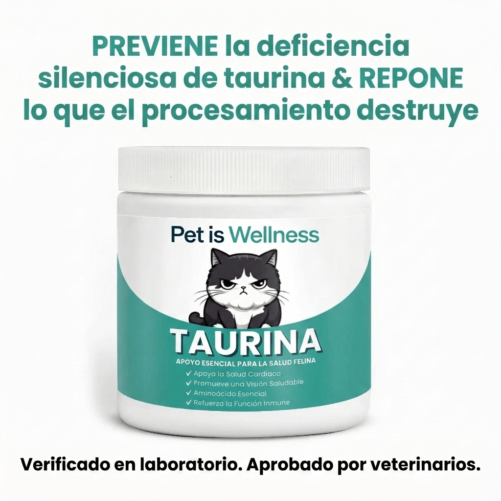 Taurina Pet is Wellness™️ Detén la deficiencia silenciosa antes de que veas los síntomas - Pet is Wellness