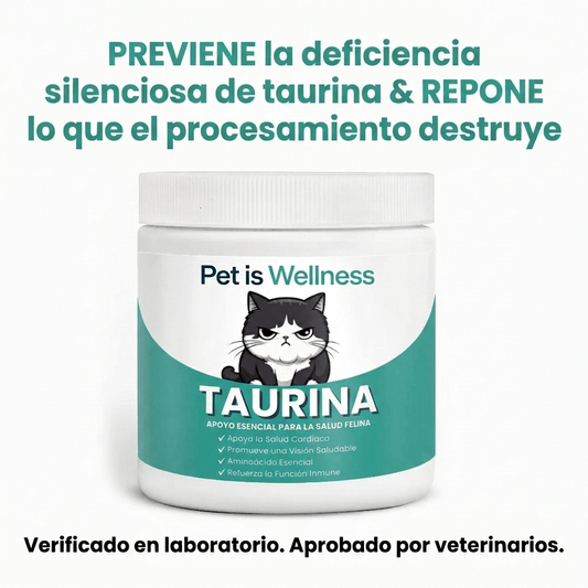 Taurina Pet is Wellness™️ Detén la deficiencia silenciosa antes de que veas los síntomas - Pet is Wellness