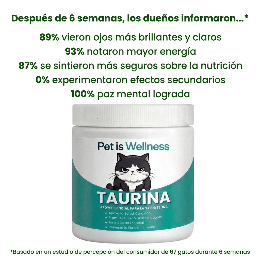 Taurina Pet is Wellness™️ Detén la deficiencia silenciosa antes de que veas los síntomas - Pet is Wellness
